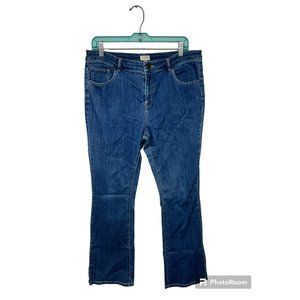 LOGO Lori Goldstein Medium Wash Bootcut Denim Jeans Size 14